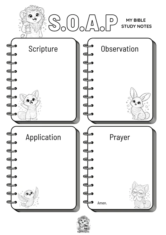 Guided SOAP Bible Study printable โ instructions page