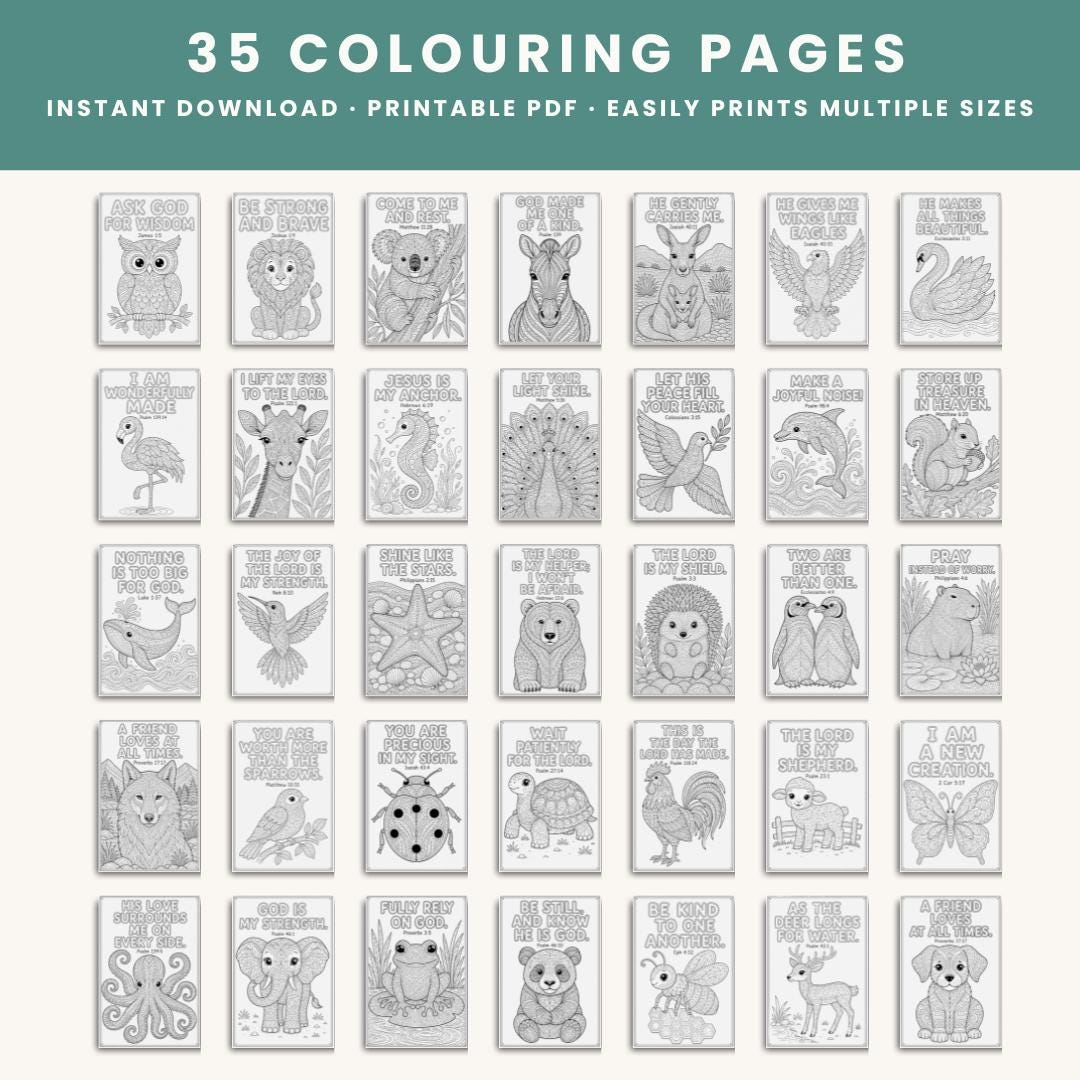 Bible Verse Coloring Pages for Tweens & Teens | 35 Mindful Christian Scripture Sheets | Sunday School, Kids Church, Youth Group | PDF — Bible Verse Coloring Pages For Tweens 1