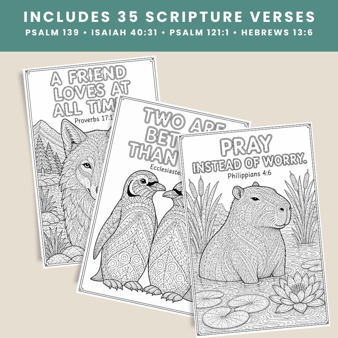 Bible Verse Coloring Pages for Tweens & Teens | 35 Mindful Christian Scripture Sheets | Sunday School, Kids Church, Youth Group | PDF — Bible Verse Coloring Pages For Tweens 2