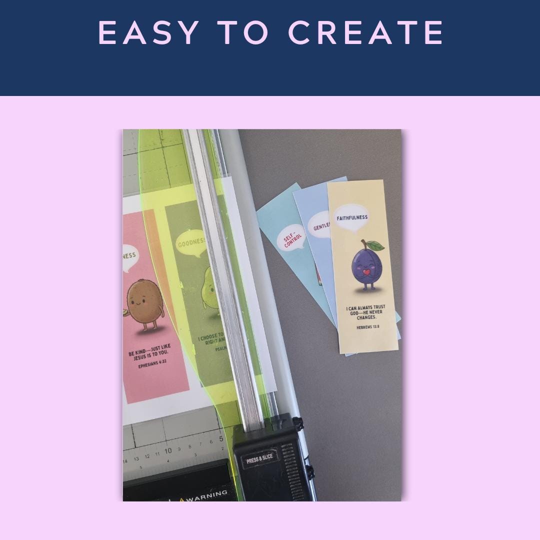 Christian Bookmarks Printable – Fruits of the Spirit for Kids | Instant PDF Download — Christian Bookmarks Printable Fruits Of 2