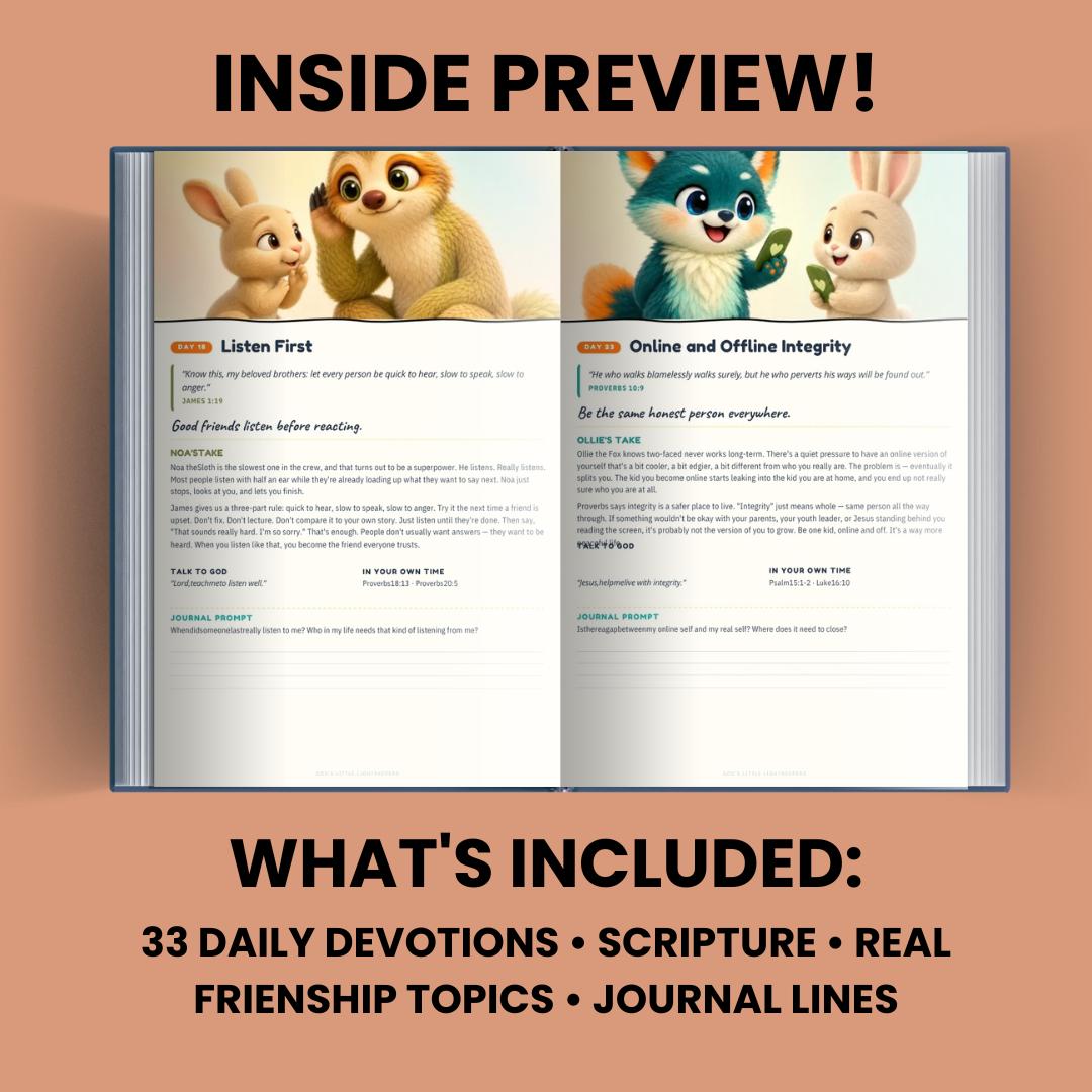 Kids Devotional | Real Friends 33 Daily Friendship Devotions | Bible Journal for Tweens 8-13 — Kids Devotional Real Friends 33 Daily 1