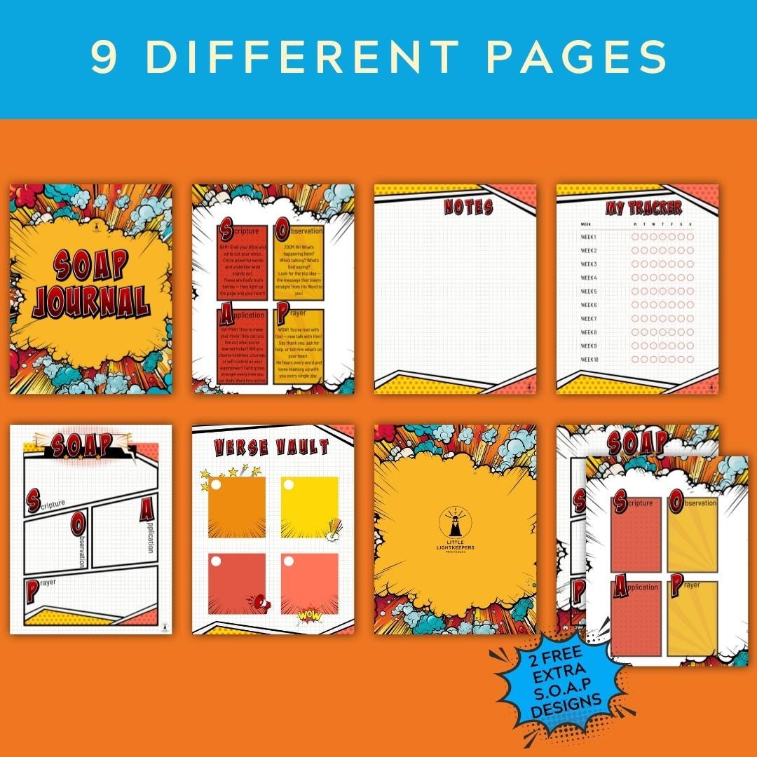 Kids SOAP Bible Journal - Prayer & Devotions for Kids | Comic-Inspired Scripture Devotional (Printable PDF) — Kids Soap Bible Journal Prayer Devotions 1