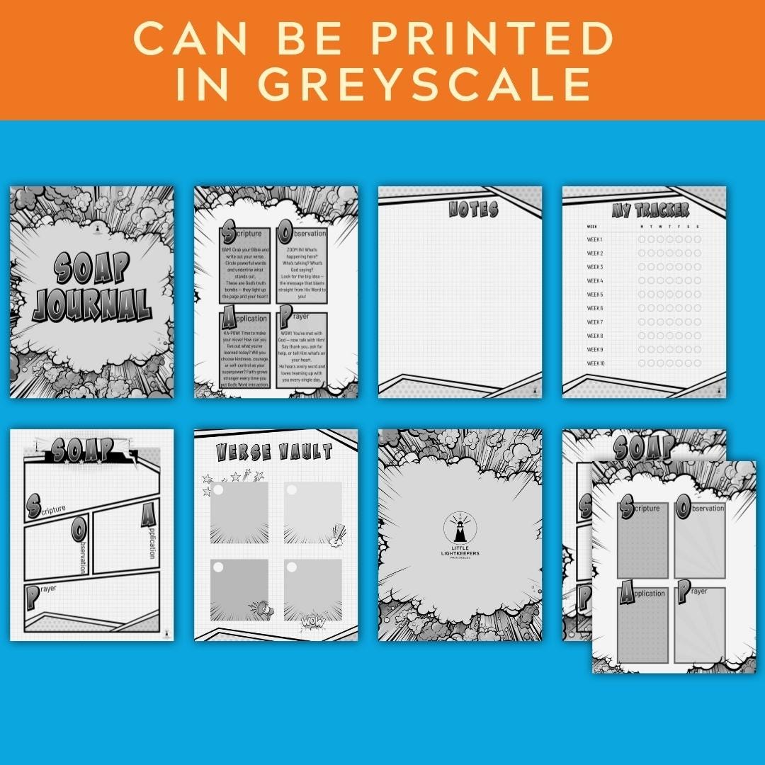 Kids SOAP Bible Journal - Prayer & Devotions for Kids | Comic-Inspired Scripture Devotional (Printable PDF) — Kids Soap Bible Journal Prayer Devotions 2