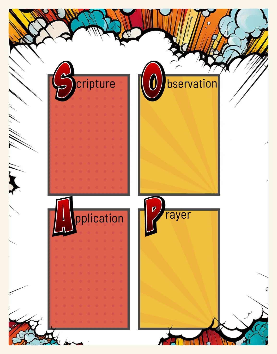 Kids SOAP Bible Journal - Prayer & Devotions for Kids | Comic-Inspired Scripture Devotional (Printable PDF) — Kids Soap Bible Journal Prayer Devotions Actual Buyer Preview 3