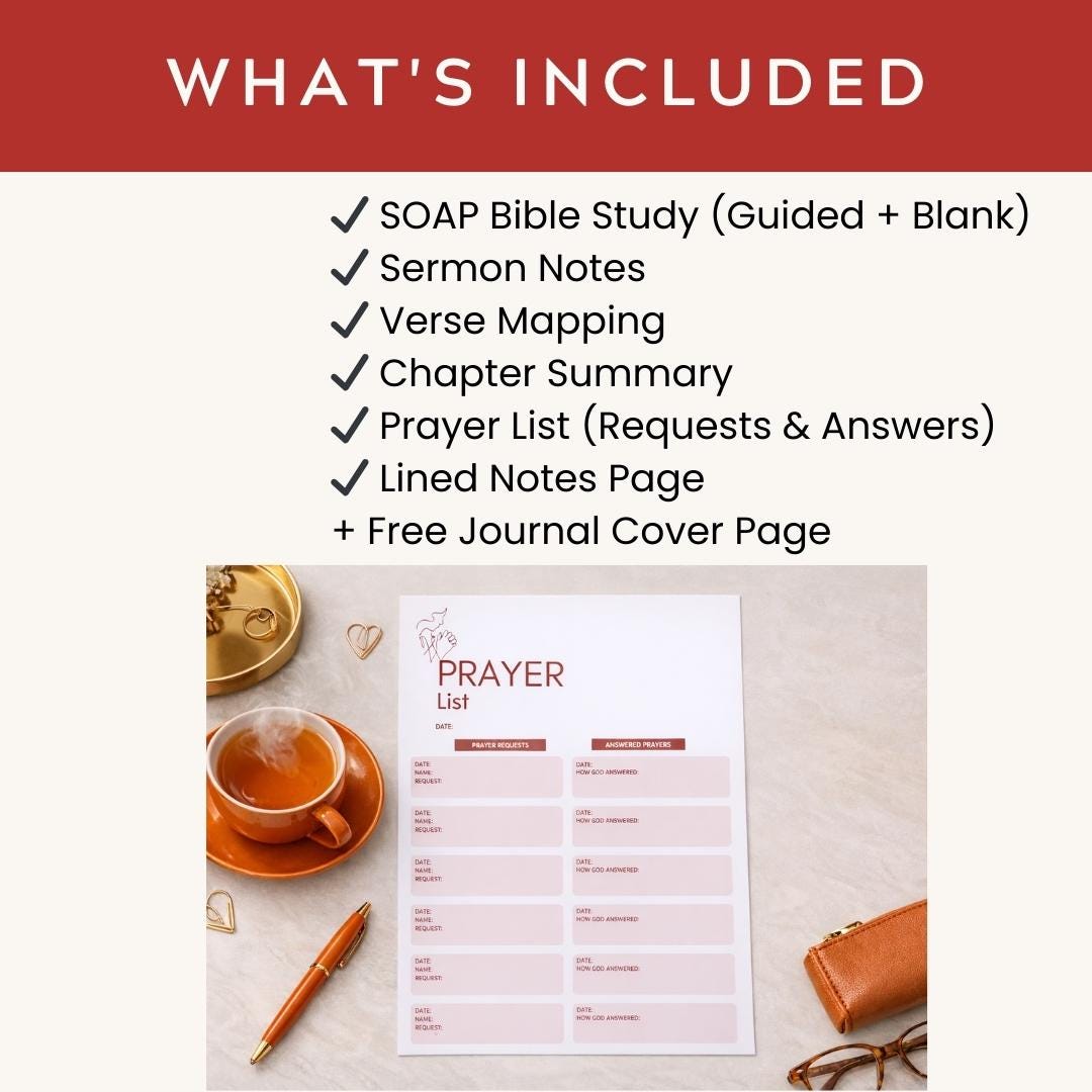 Printable Bible Study Templates | SOAP Method, Verse Mapping (PDF Download) — Printable Bible Study Bundle 7 Templates 2 2