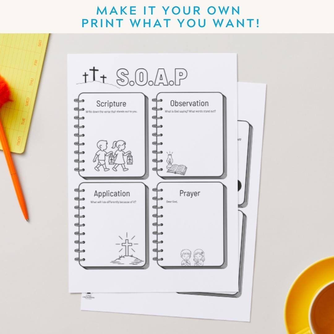 S.O.A.P Bible Study Verse Mapping Template Printable | PDF Download Pack Volume 1 — Soap Bible Study Verse Mapping Template 1