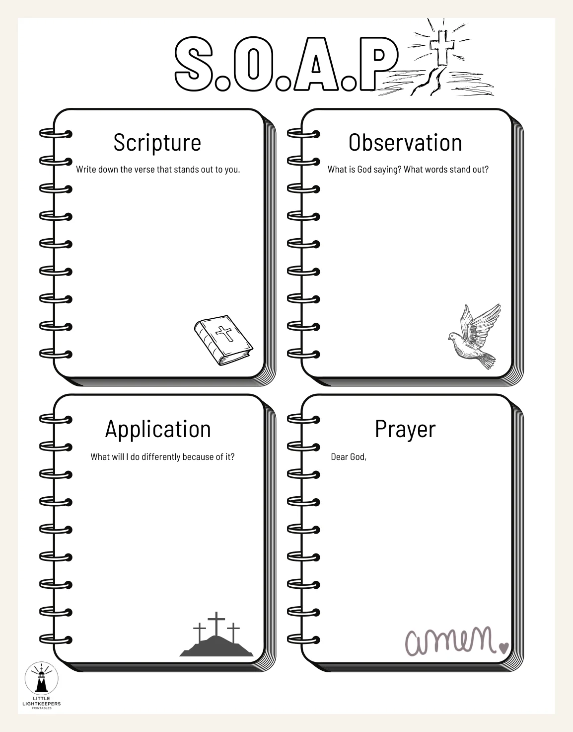 S.O.A.P Bible Study Verse Mapping Template Printable | PDF Download Pack Volume 2 — Preview page 1